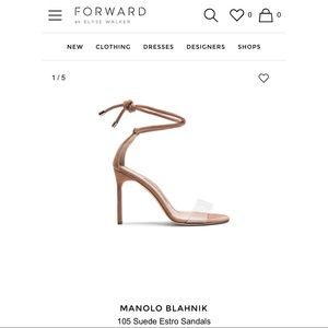 Manolo Blahnik 105 Suede Estro Sandals